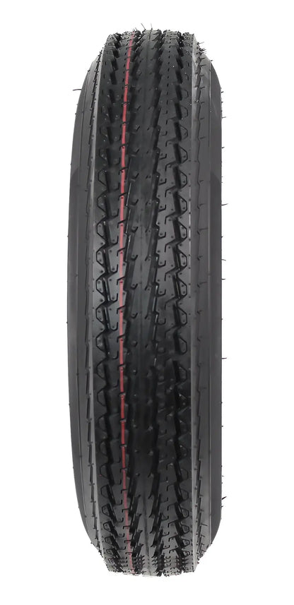 2-Pack Trailer Tires On White Wheel Rims 530-12 5.30-12 5.30 x 12 Load C 4 Lug