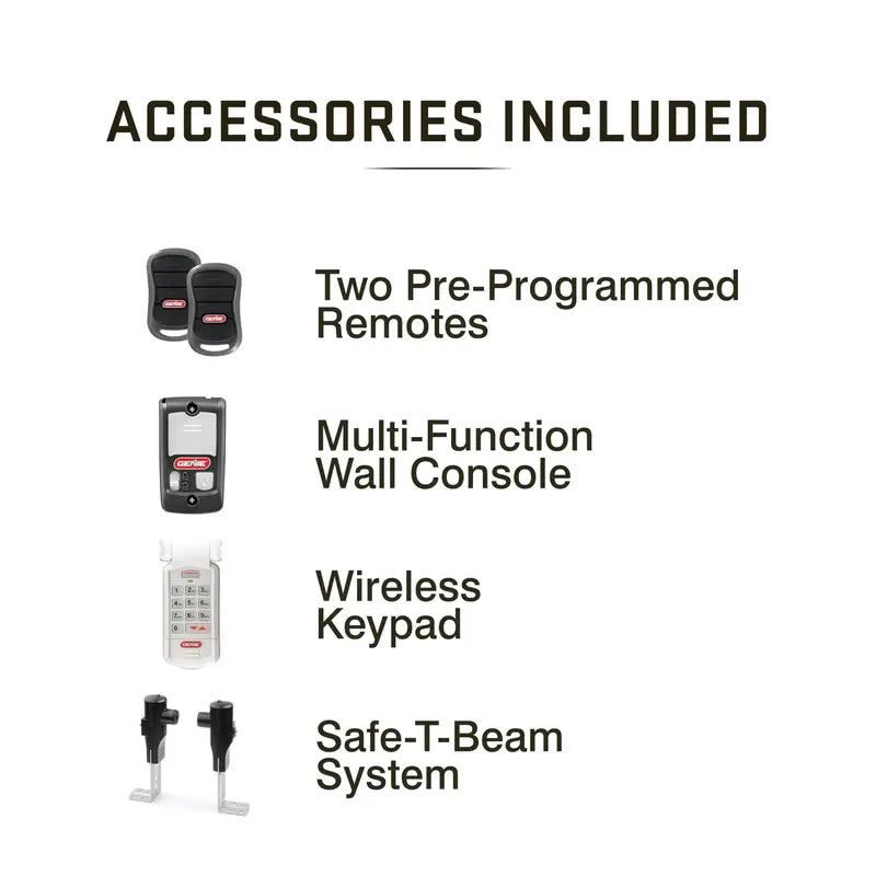 Genie Chain Drive 550 Garage Door Opener, Heavy-Duty, Easy Install, HomeLink Compatible, Includes Remotes & Keypad