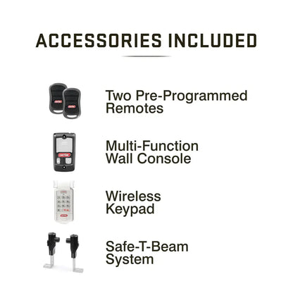 Genie Chain Drive 550 Garage Door Opener, Heavy-Duty, Easy Install, HomeLink Compatible, Includes Remotes & Keypad