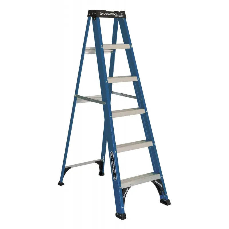 Louisville Ladder 6 ‘ Fiberglass Step, 10’ Reach, 225-lb, Load Capacity, W-3217-06