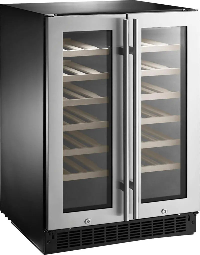 42-Bottle / 128-Can Dual-Zone Glass-Door Wine and Beverage Cooler