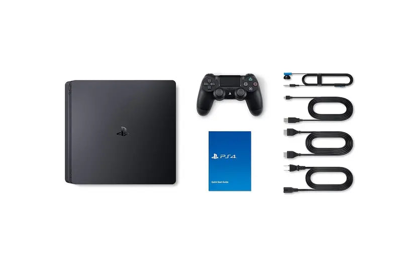 Refurbished PlayStation 4 Slim  1TB Storage Gaming Console with Streamlined Design