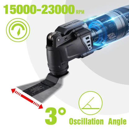 WORKPRO 3-Amp Oscillating Multi-Tool  Quick-Lock Design, 7 Speeds, 3° Oscillation, 17 Accessories + Carry Bag