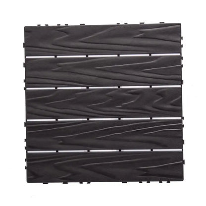 76-Pack Interlocking Plastic Deck Tiles  68.8 Sq. Ft. All-Weather, Waterproof Outdoor Flooring