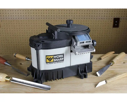 WS3000 Precision Woodworking Tool Sharpener  Benchtop Blade & Bit Grinder for DIY & Pro Use