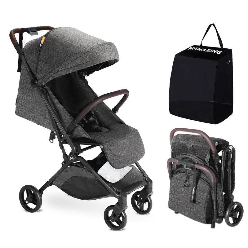 MAMAZING Lightweight Travel Stroller  Carbon Fiber Frame, Compact Fold, Airplane-Ready