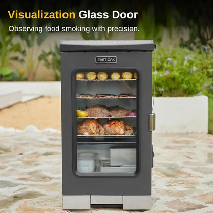 EAST OAK 30-Inch Digital Electric Smoker Featuring Tempered Glass Viewing Door