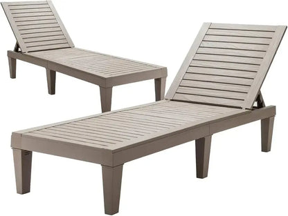 Lightweight Adjustable Chaise Lounge Chair  Outdoor Recliner with Multi-Angle Backrest