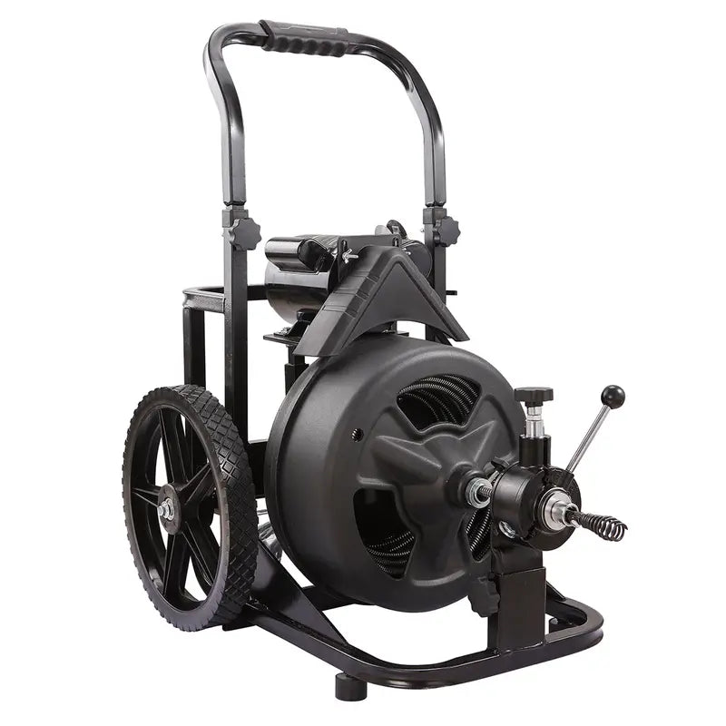 XtremepowerUS 100-Foot Electric Drain Snake with Attachments  Commercial-Grade Sewer Cleaner