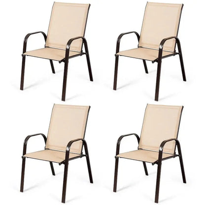 Costway 4-Piece Patio Chair Set  Armrest Garden & Deck Seating