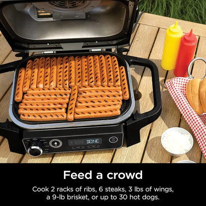 OG751 Woodfire Pro Outdoor Grill — 7-in-1 BBQ Smoker, Air Fryer & Grill with Built-In Thermometer