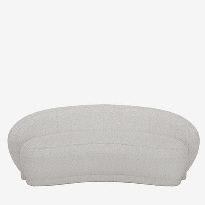Canap  blanc tissu bouclette Bianca