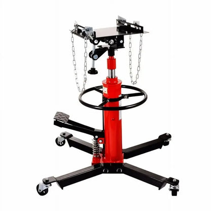 Heavy-Duty Hydraulic Transmission Jack  1660-Lb Capacity, 360° Rotating Base for Auto Repair