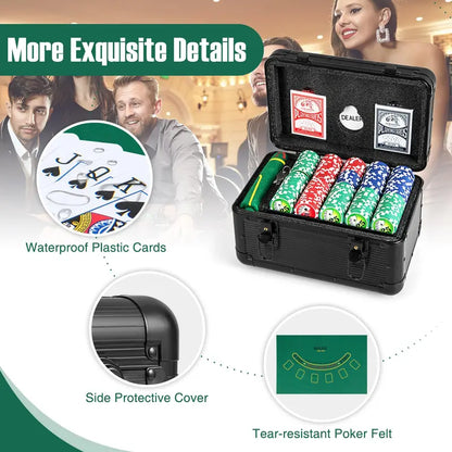 Premium 600-Piece Casino Poker Chip Set  Includes 6 Card Decks and Dealer Button