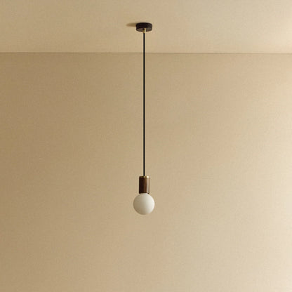 Sphere III Pendant Light in Walnut