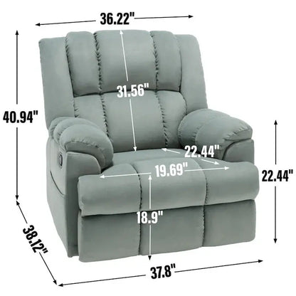 La-Z-Boy Swivel Rocker Recliner in Premium Fabric  Overstuffed Glider with Pillow Top Arms