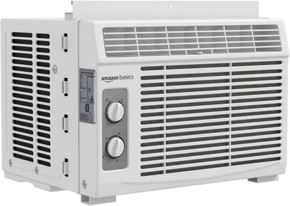 5000 BTU Window Air Conditioner  Compact 150 sq ft Cooling Unit with Fan Mode, Washable Filter, and Easy-Install Kit