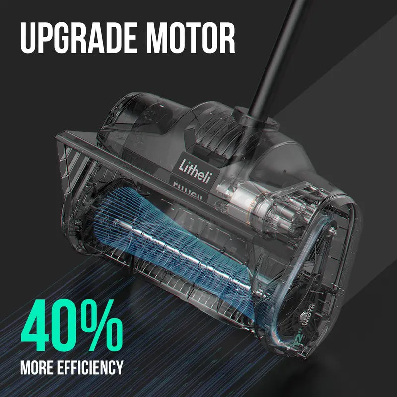 Litheli 20V 12-Inch Cordless Snow Shovel, 4.0Ah Li-ion Battery & Charger, Lightweight Ergonomic Design