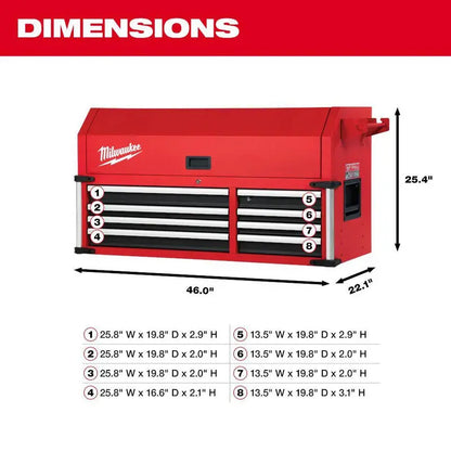 MW Professional 46″ 18-Drawer Tool Storage System  Steel Chest & Cabinet Set (48-22-8546)