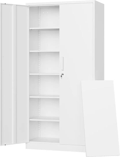 Locking Steel Garage Locker — 72-Inch Tall Tool Storage Cabinet