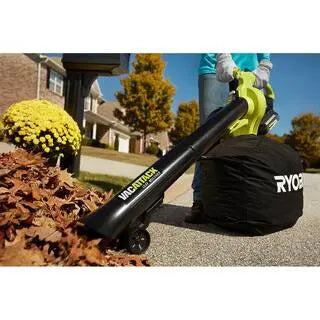 RYOBI RY40451-2B Cordless Leaf Vacuum & Mulcher  40V, Includes Two 5.0 Ah Batteries and Charger