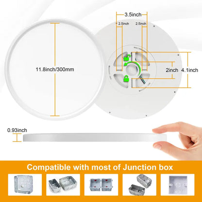 WKONCLDY 6PACK 3200lm LED Flush Mount Ceiling Light, Super Slim 12 inch