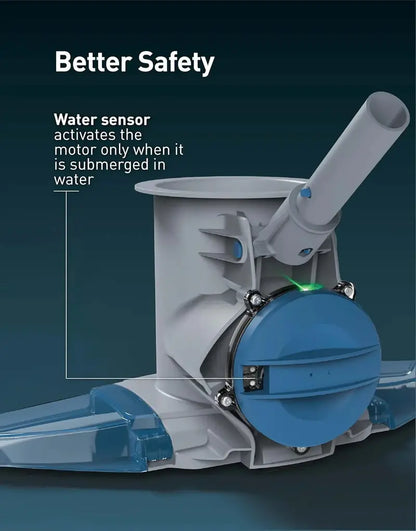 Cordless Rechargeable Pool Vacuum  30 GPM Suction, 75-Min Runtime, Extra-Large Debris Bag for Above-Ground & In-Ground Pools