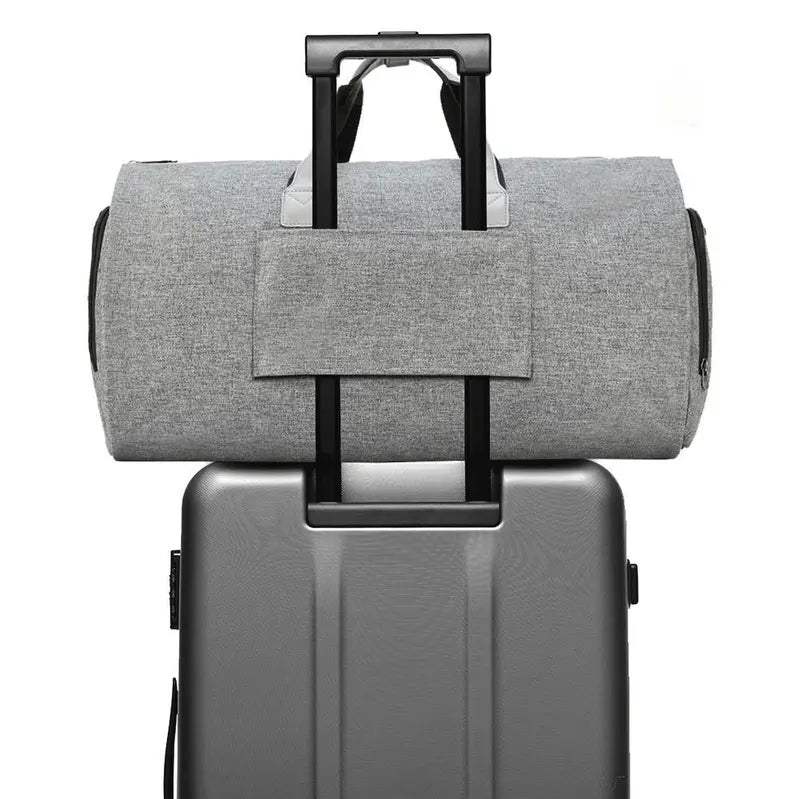 Baggrix™ 2-in-1 Garment Duffel Bag, 45L, Wrinkle-Free, Water-Resistant, Travel & Business, Black