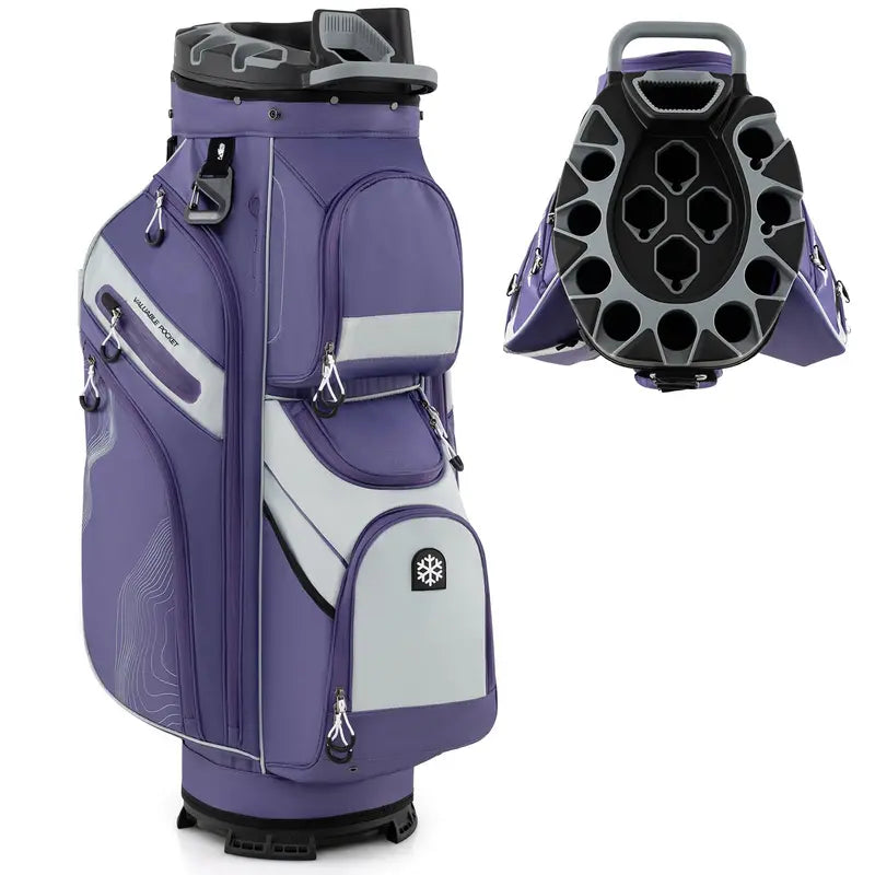 Lightweight Molded Golf Bag with 14-Way Full-Length Club Dividers