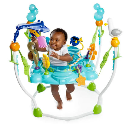 Bright Starts Disney Baby Finding Nemo Unisex Jumper, 360° Seat, 13 Activities, Adjustable Positions