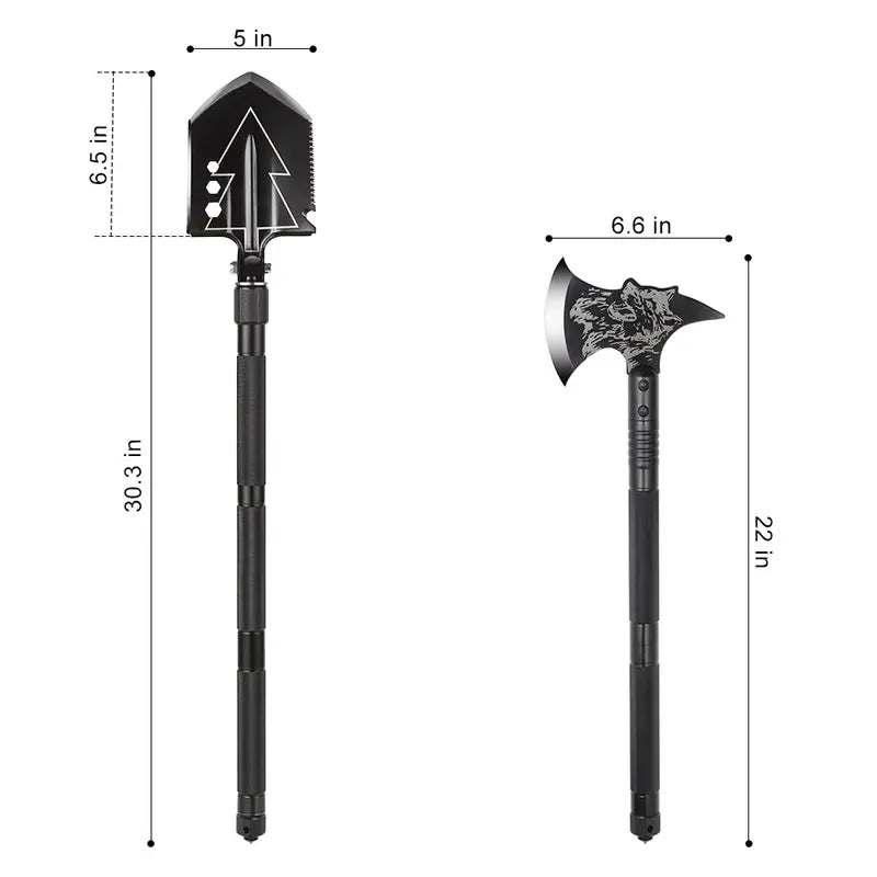 Camping Tool Set Axe Folding Shovel Knife Survival Outdoor Emergency Tools