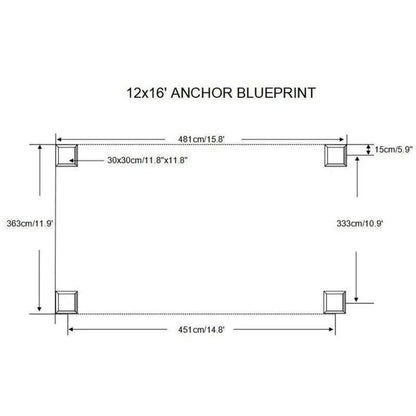 Alexander Aluminum Patio Gazebo  16 ft Wide × 12 ft Deep