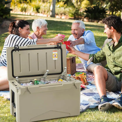 Heavy-Duty Insulated Hard-Sided Cooler with Portable Handles