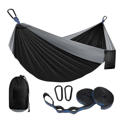 Compact Camping Hammock  Includes Adjustable Suspension Straps & Dual Carabiners
