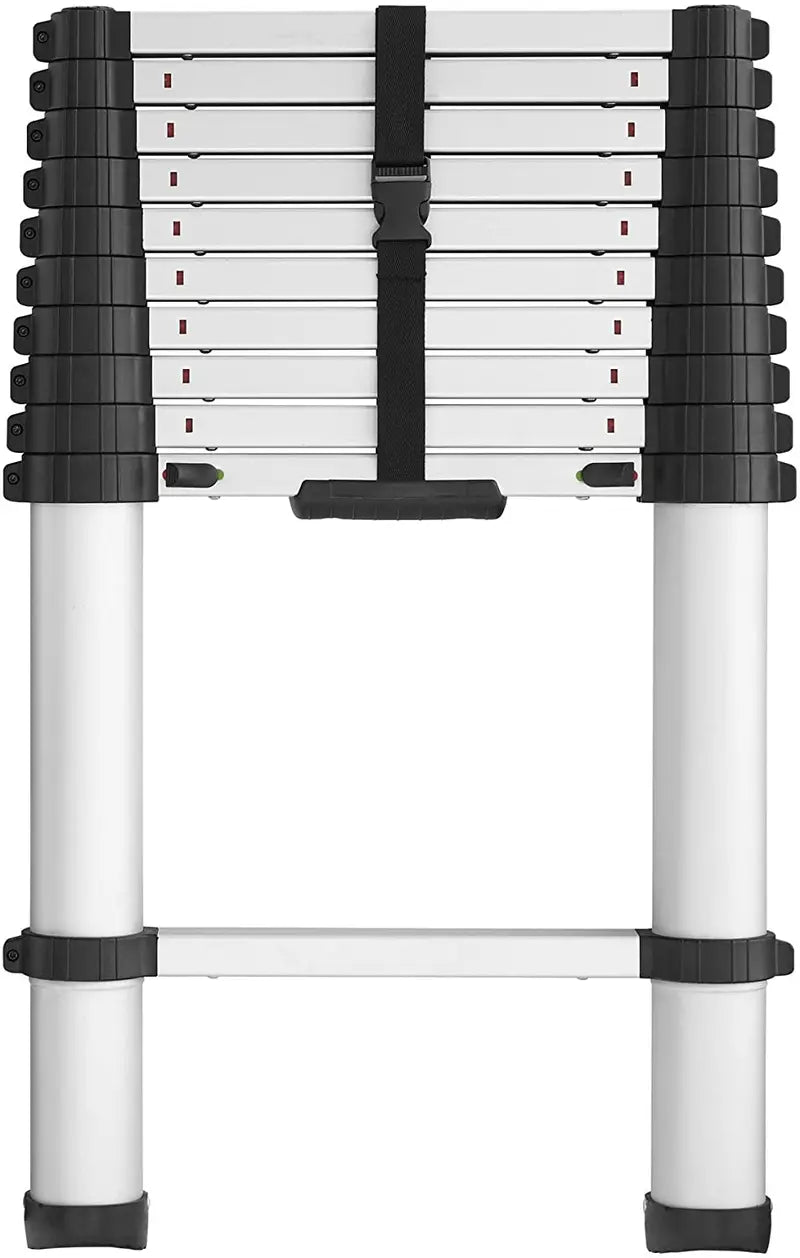 SmartClose Telescoping Aluminum Ladder  12.5 ft Extendable, 16 ft Max Reach, 300-lb Capacity