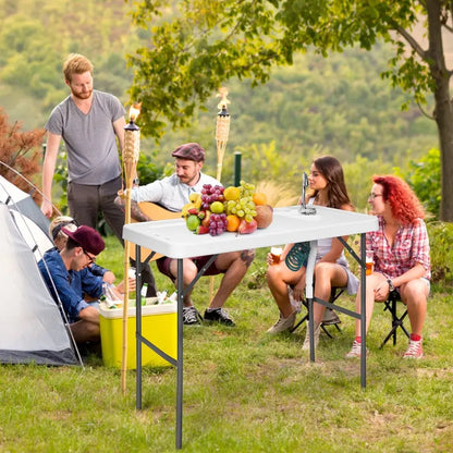 Foldable Fishing Table with Sink  Portable Fillet & Cleaning Station for Hunting and Camping