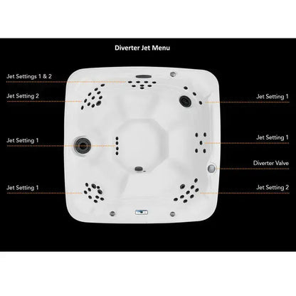 Lifesmart 7-Person Espresso Hot Tub with 65 Jets, Ozonator, and 230V Operation