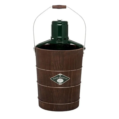 White Mountain Electric Ice Cream Maker  6-Quart Green & Brown Retro Design