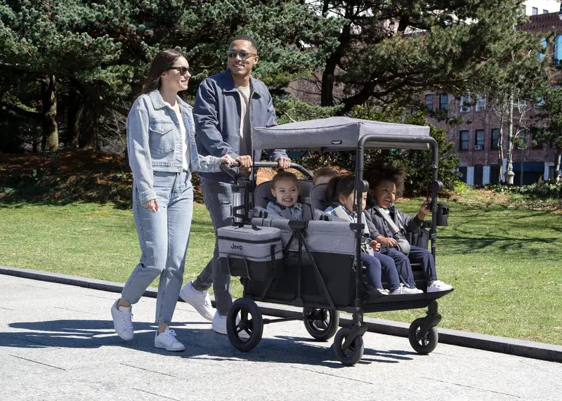 Delta Children Jeep Wrangler 4-Passenger Stroller Wagon  Includes Insulated Cooler Bag