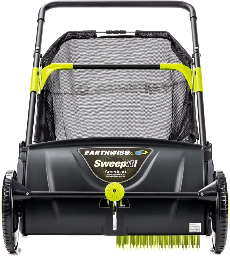 21-Inch Manual Push Lawn Sweeper  Durable Grass & Leaf Collector for Small to Medium Yards