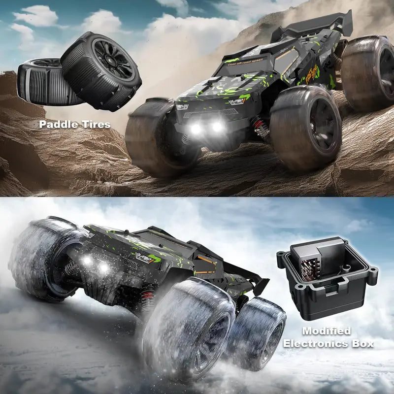 1/16 Scale Brushless RC Car  42 mph Ready-to-Run Model with Dual Batteries