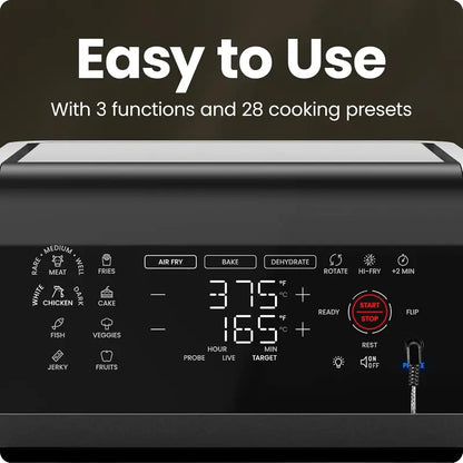 CHEFMAN ExacTemp 12-Quart Smart Air Fryer  28 Touchscreen Presets, Precise Temperature Control & Integrated Cooking Logic