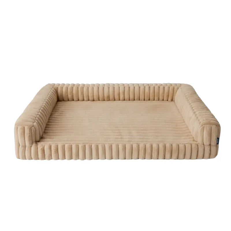 Non-Slip Orthopedic Pet Bed with Memory Foam, Full Bolster Wrap, and Zippered Cover