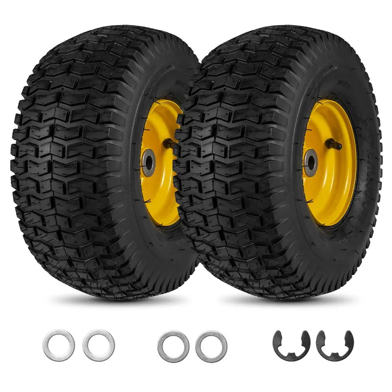 2-Pack 15 x 6.00-6 Tube-Type Tires & Wheels  Standard Inner Tube Compatibility