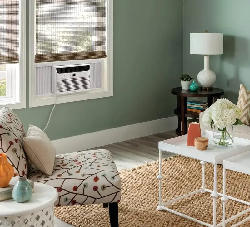 5000 BTU Window Air Conditioner  250-Sq-Ft Cooling, Quiet Operation, Dual Fan Speeds, and Auto-Restart  White