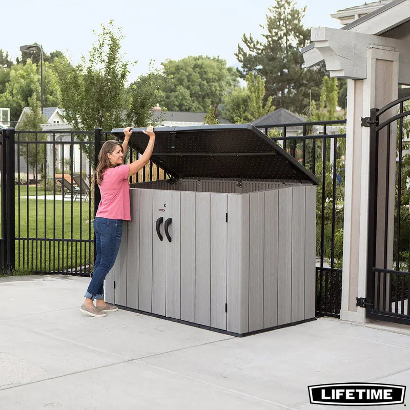 Lifetime 6′ x 3′ Horizontal Storage Shed  2,407-Liter Capacity (1.9m x 1.1m)