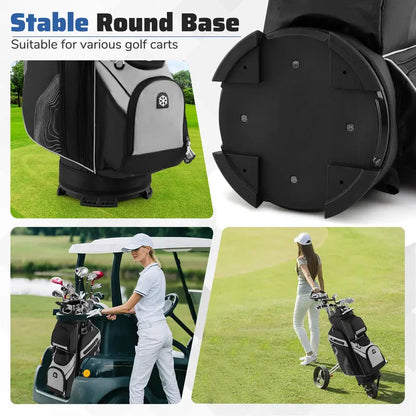 Lightweight Molded Golf Bag with 14-Way Full-Length Club Dividers