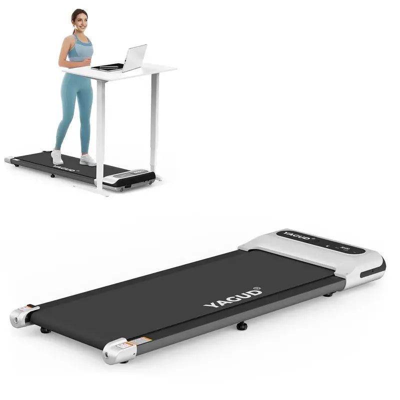 Yagud 2-in-1 Under Desk Treadmill with LED Display & Remote, 2.5HP Motor, Non-Slip Belt for Home/Office
