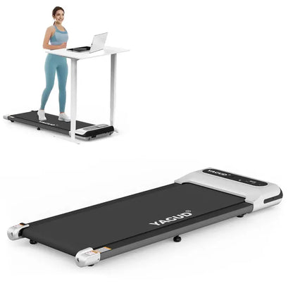 Yagud 2-in-1 Under Desk Treadmill with LED Display & Remote, 2.5HP Motor, Non-Slip Belt for Home/Office