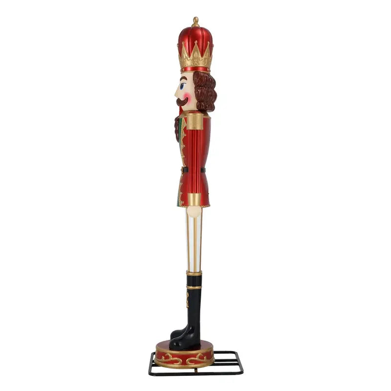 2025 Holiday Time Animated Blow-Mold Nutcracker  9-Foot Multicolor Christmas Display with Motion & Sound